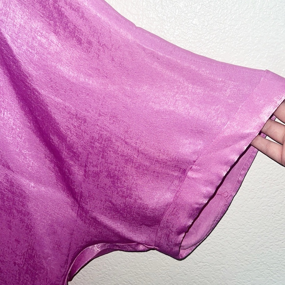 Andree By Unit 100% Polyester Shiny New Purple Cu… - image 3